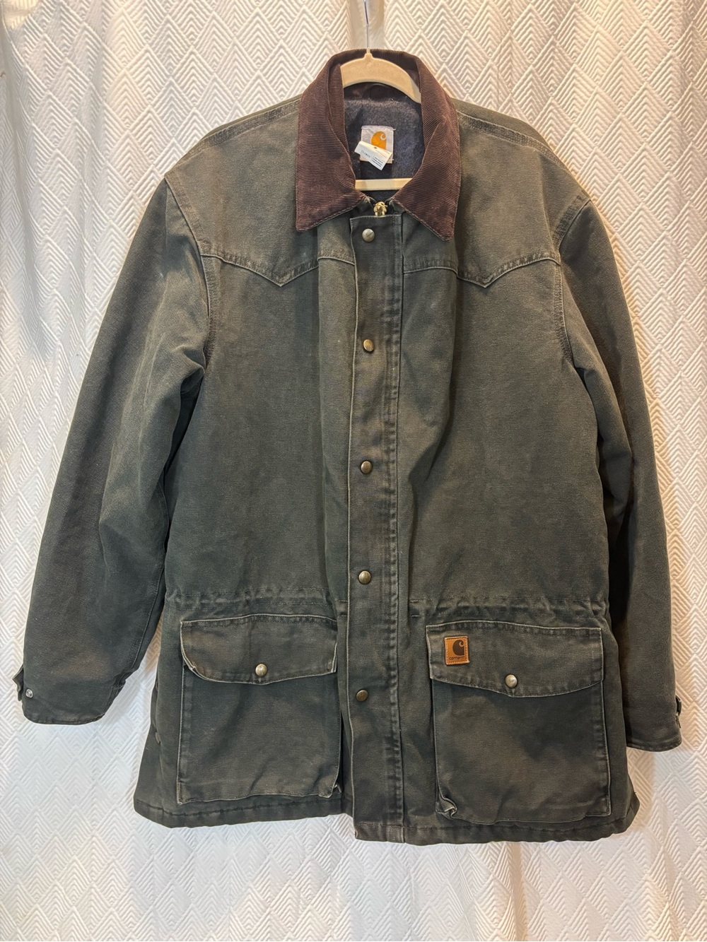 Carhartt Vintage C52 Ranch/Barn Coat In Moss Large